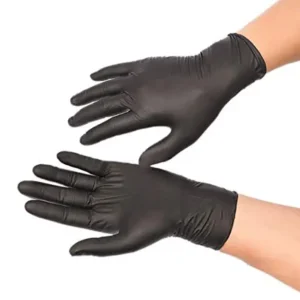 PVC Black Vinyl Gloves - 100pc/Box